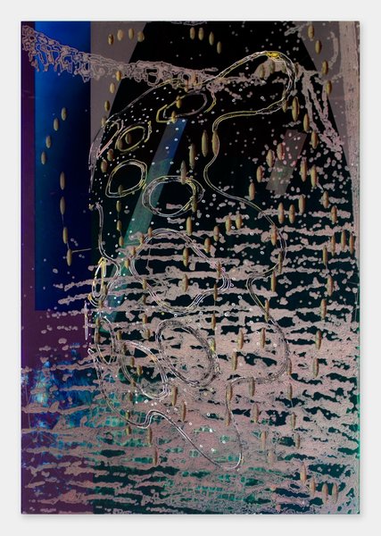 Darren Goins, 031r, 2014, acrylic urethane on etched acrylic panel, 183x122 cm-427x600