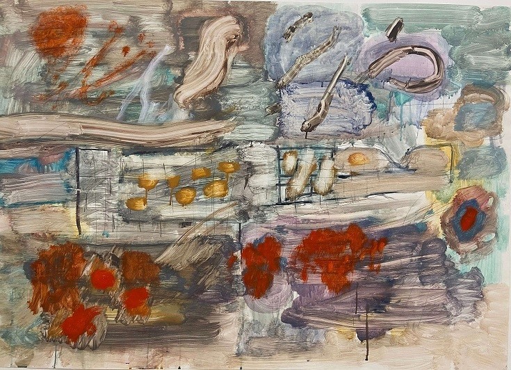 Avigdor Stematsky, 1984-1988, Pencil and Tempera on paper 100 x 140 cm (20)