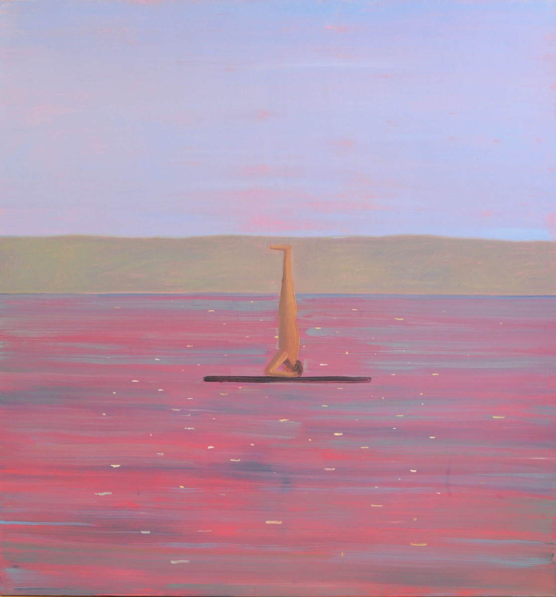 Alon Kedem, Day Headstand, 2021, oil on canvas, 160 x 150 cm