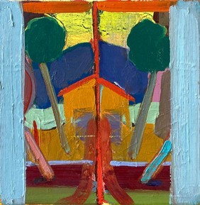 Alon Kedem, Home, 2020, oil on canvas, 24 x 24 cm