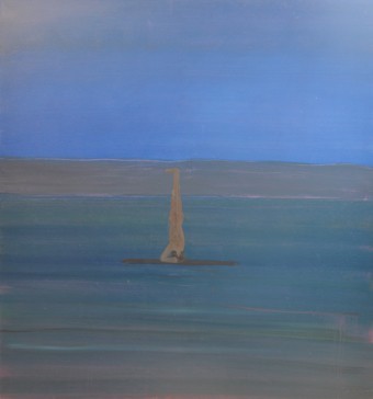Alon Kedem, Night Headstand, 2021, oil on canvas, 160 x 150 cm