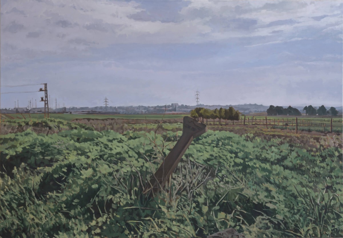 Shlomi Lellouche, View of Beit Shean, 2020, Oil on canvas 84 X 121 cm