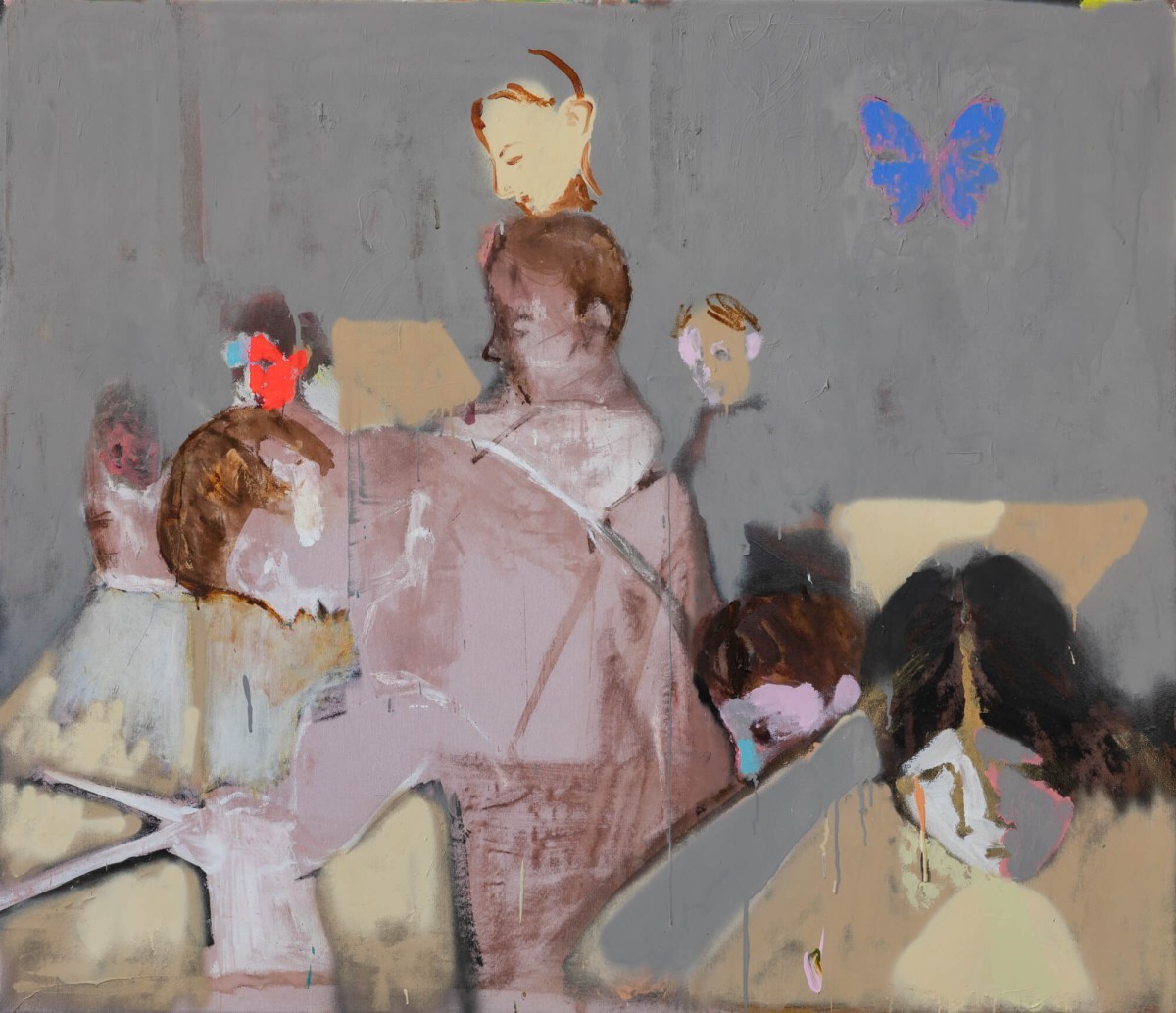 Ran Tenenbaum, Gray Matter, 2022, Acrylic on canvas, 120x140 cm