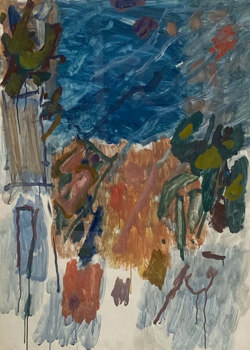Avigdor Stematsky, Painting, 1984-1988, Tempera on paper 140 x 100 cm