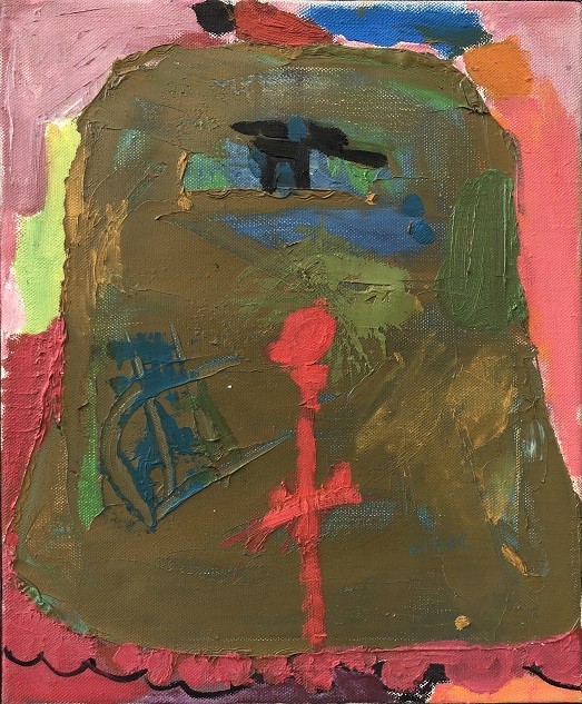 Lea Nikel, Untitled,1970,Oil on canvas 46 x 38 cm
