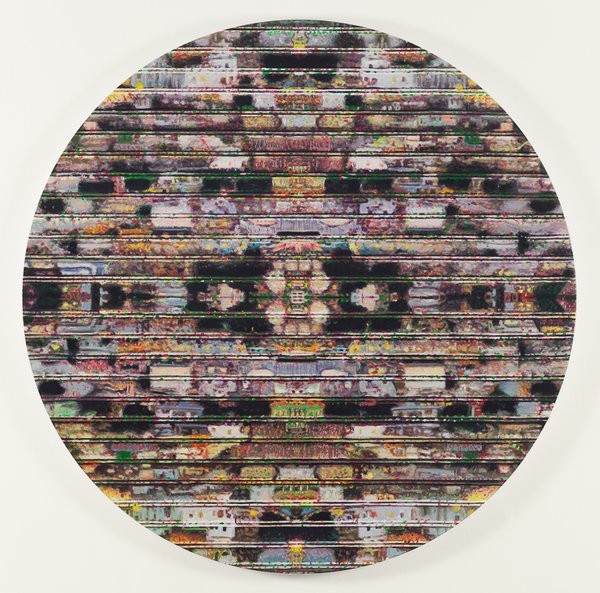 1135_02-Shay Kun, Untitled, 2015, Oil on canvas, 121 cm diameter-600x593