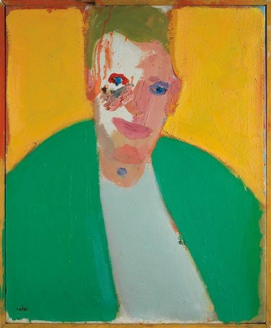 Ori Reisman, Portrait of Man, 1980's, Oil on canvas 61 x 50 cm