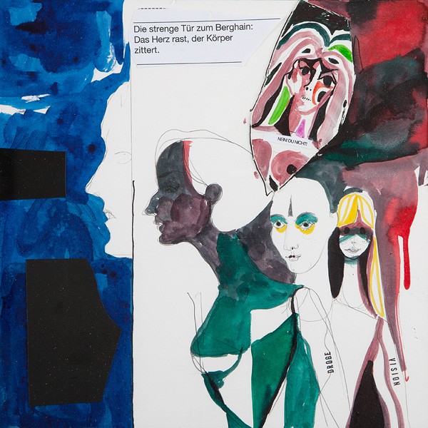 08 Lothar Hempel, Berlin Vision (Berghain), 2013, Ink and watercolors on paper, 41x41 cm-600x600