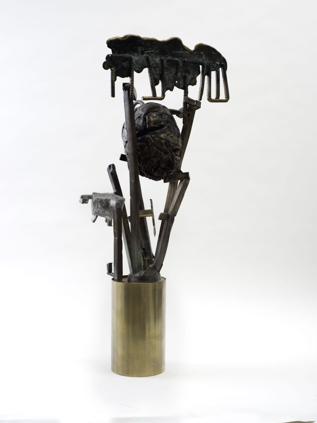 1233_Drora Dominey, Sunset, 2015, Bronze, concrete and brass, 72x30x24 cm-4912x6550