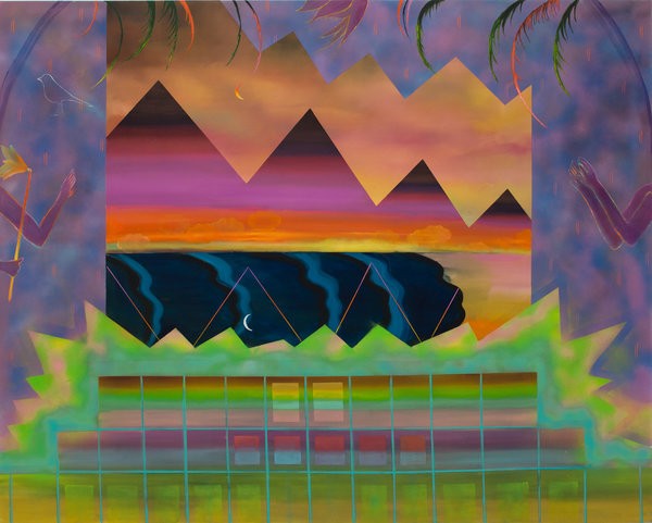 1331_Sharona Eliassaf, By Dawns Early Light, 2016, Oil, acrylic and spray on canvas, 160x200 cm-600x481