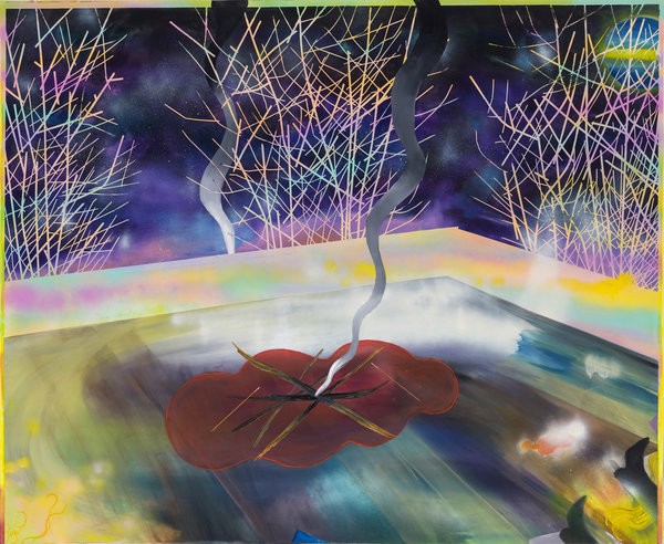 1334_Sharona Eliassaf, Secret Hideaway, 2015, Oil and spray on canvas, 198x165 cm-600x492