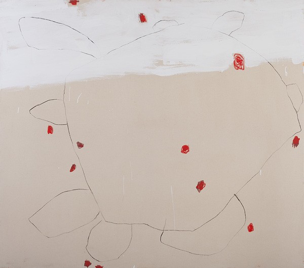 1100_50 Amit Cabessa, Void, 2014, oil and mixed media on canvas with wood, 150x170 cm-600x529