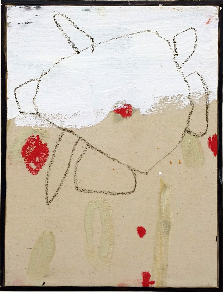 2 - Nothing, 2014, Oil and mixed media on canvas, 40x30 cm, 7,500 ILS