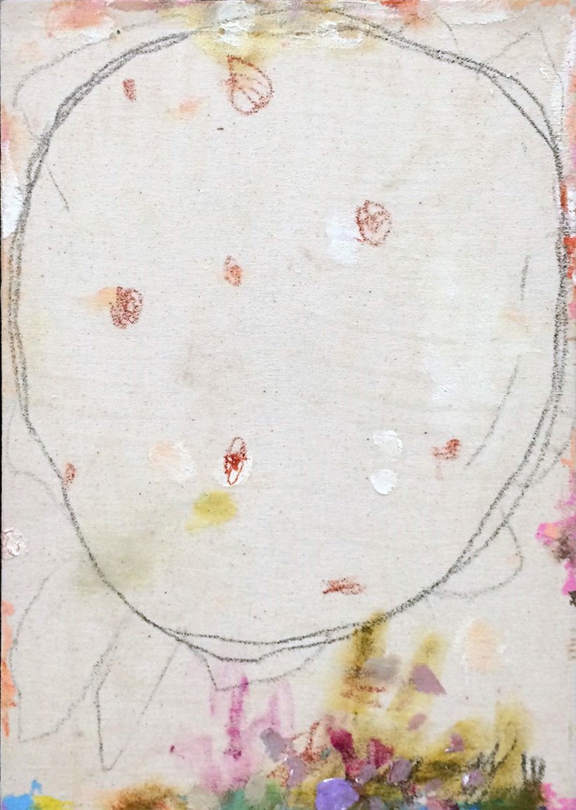 3 - My Little Dad, 2014, Oil and mixed on canvas, 45x32 cm, 7,500 ILS