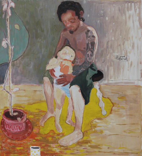 680_Amit Cabessa, Father and Son, 2012, oil on canvas, 120x110 cm website-548x600