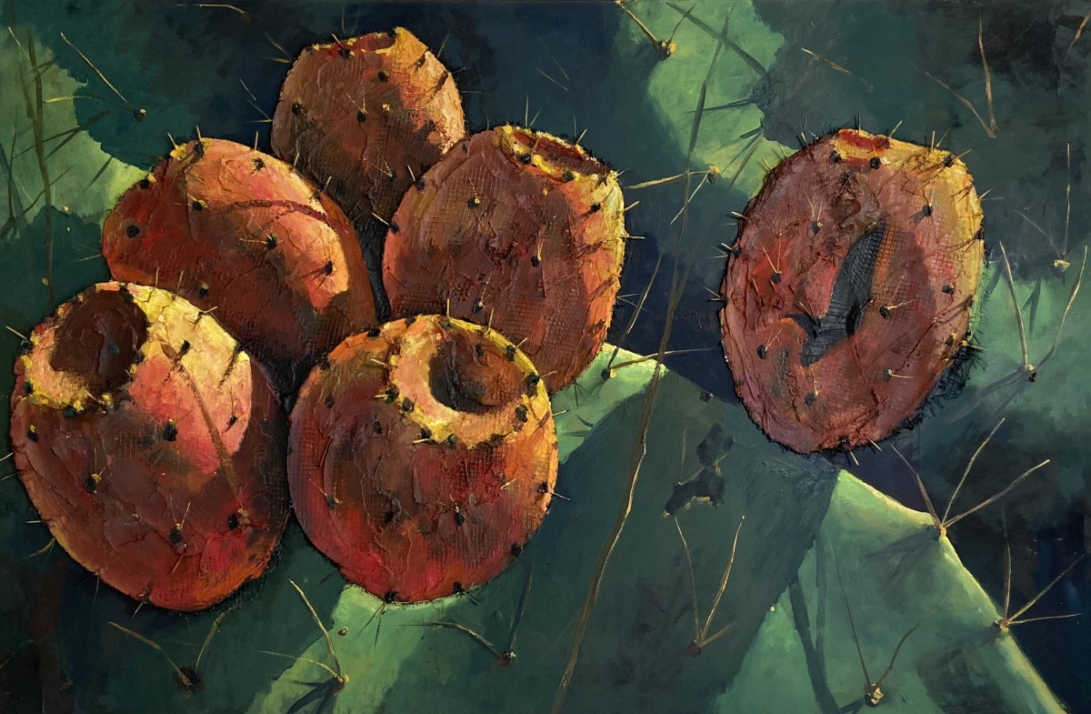 Ilan Baruch, Sabra, Mixed media on wood 100 x 161 cm, 12,500$