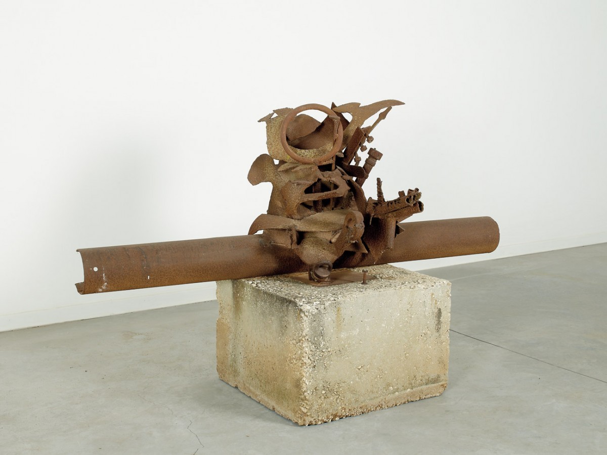 8 Igael Tumarkin, Warrior, Iron and Stone, H 102 cm, The 60's