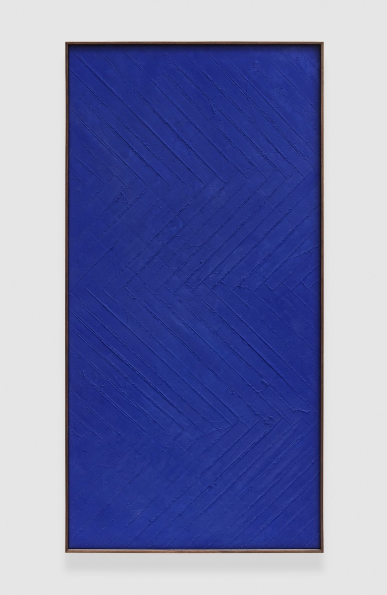 Matthew Chambers, Old Women With Their Rites 7, 2014, acrylic, enamel based adhesive and nylon flocking on canvas, 249 x 127 cm