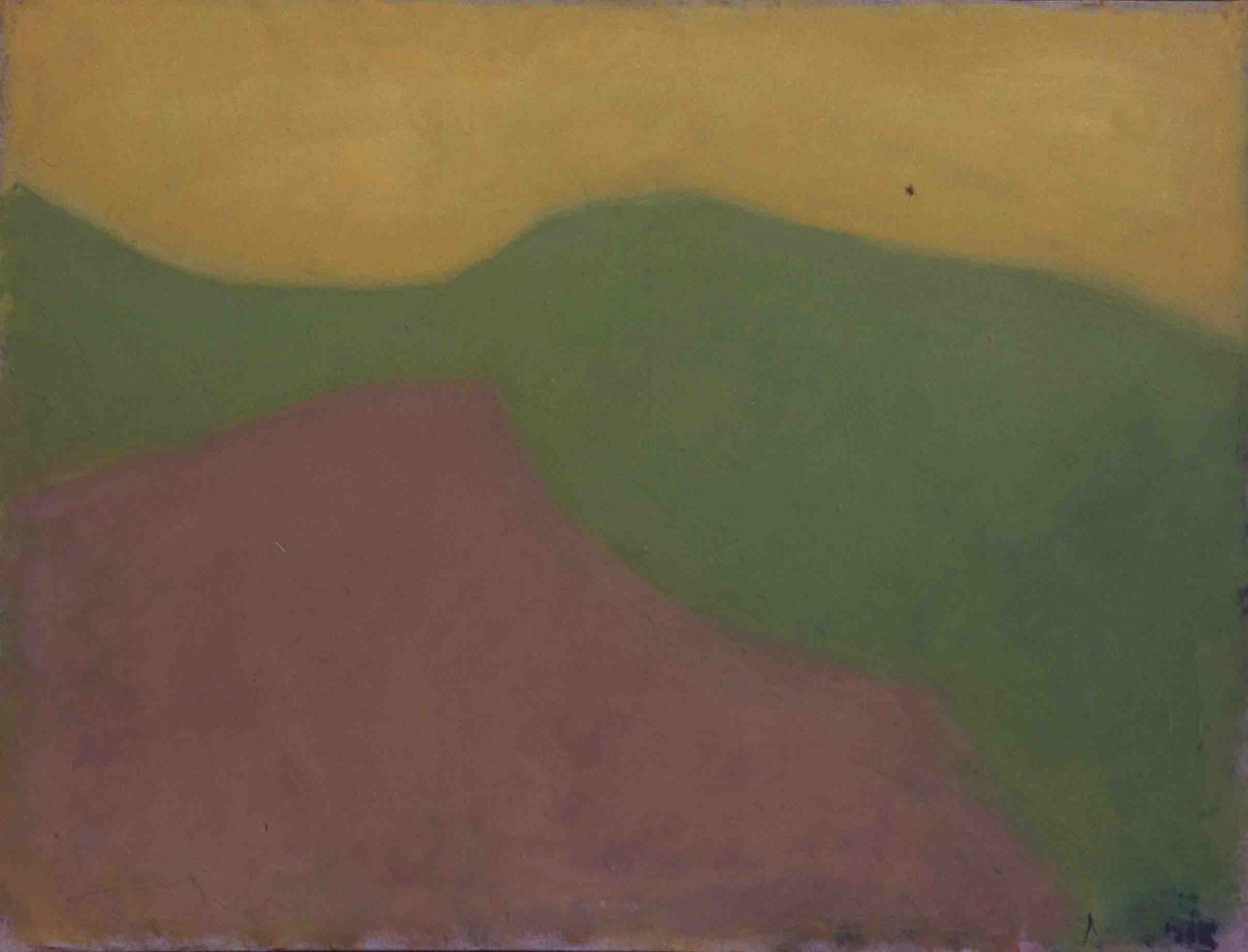Ori Reisman, Wadi Koren Landscape, 1970's, Oil on canvas 85.5 x 115
