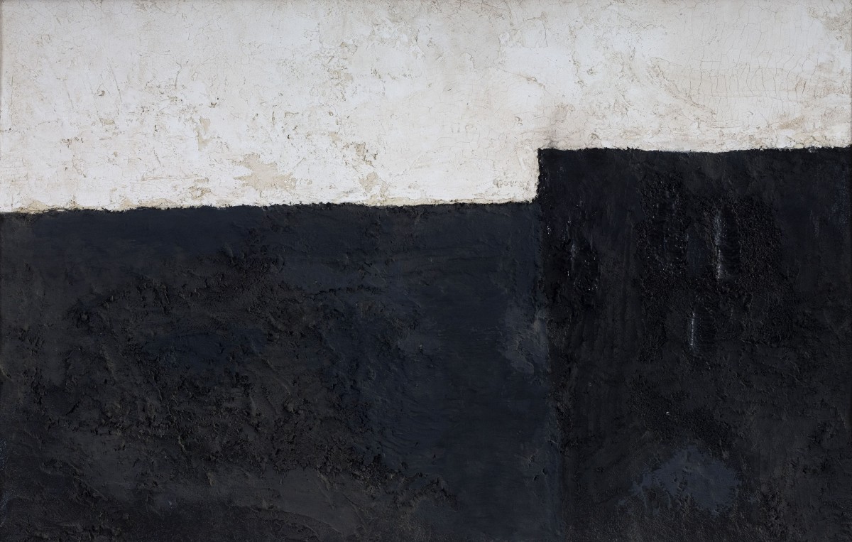 Michael Gross, Untitled, the 70's, Oil, concrete, grid, 52 x 81 cm