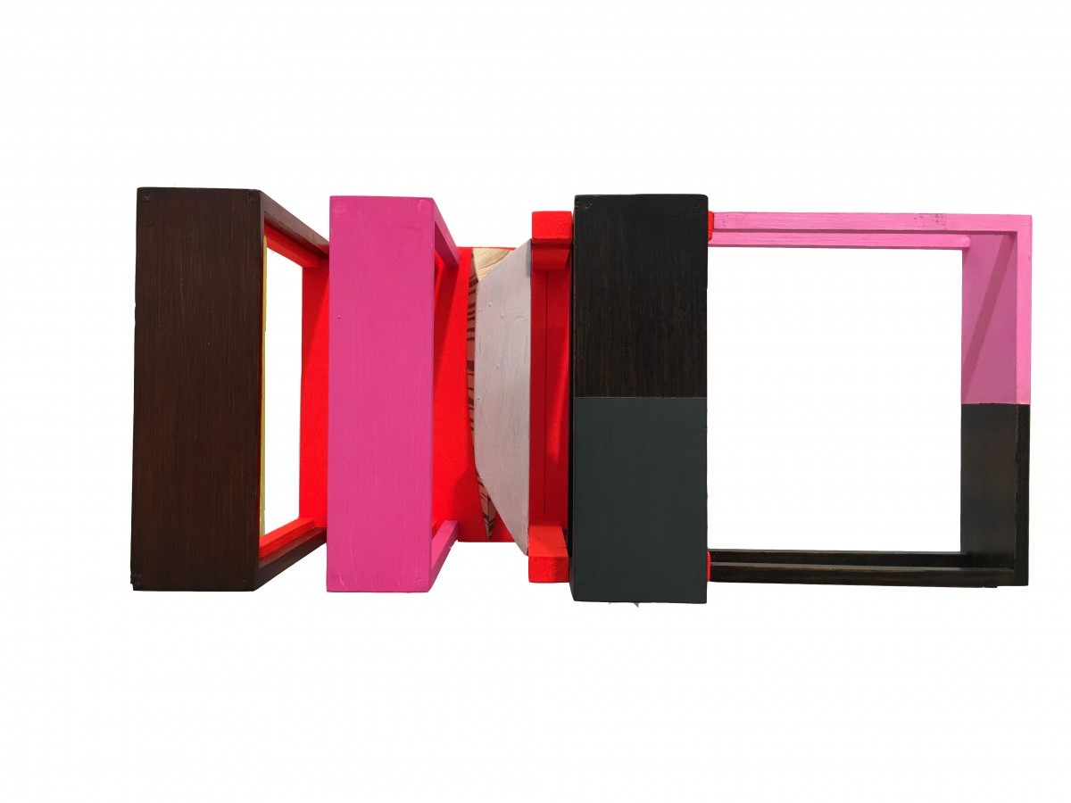 Nahum Tevet, Untitled, 2014, industrial paint on wood, 16.5x38.5x15