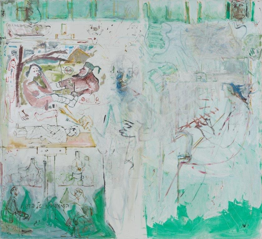 Yehezkel Streichman and Yair Garbuz, Oil on cavnas, 182x200 cm