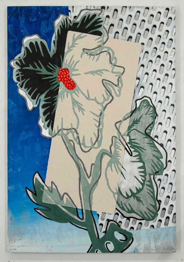 Zigi Ben-Haim, FL-056,Oil,Paper and Wire Mash on Aluminum 82 x 56 cm,