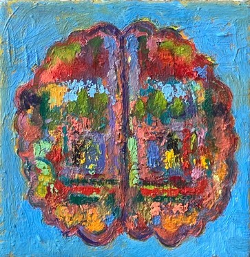 Alon Kedem, Inside Outside, 2021, Oil on canvas, 20 x 20 cm