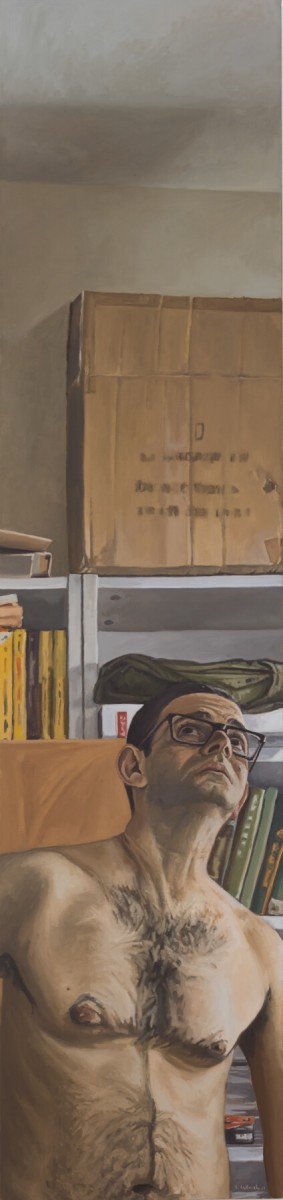 Shlomi Lellouche, Do your thing, 2021, Oil on canvas, 170 x 40 cm 14,800 ILS,