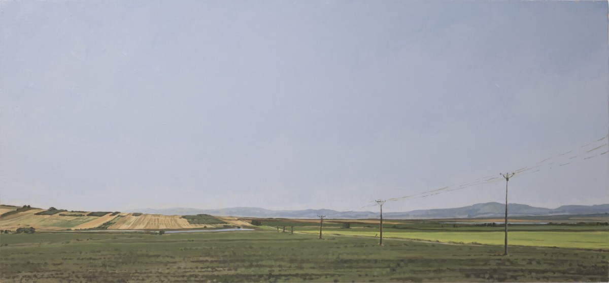 Shlomi Lellouche, View over Ginegar, 2021, Oil on canvas, 60 x 130 cm 16,500 ILS