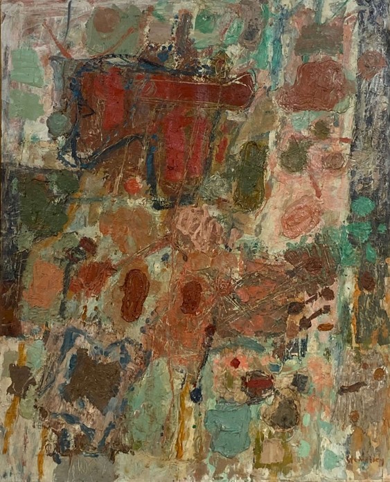 Avigdor Stematsky, Abstract,1968, Oil on canvas 100 x 81,5 cm