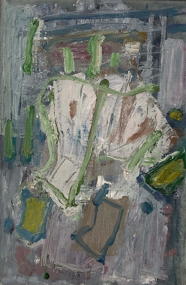 Avigdor Stematsky, After a Landscape,the 60's, Oil on canvas 41 x 27