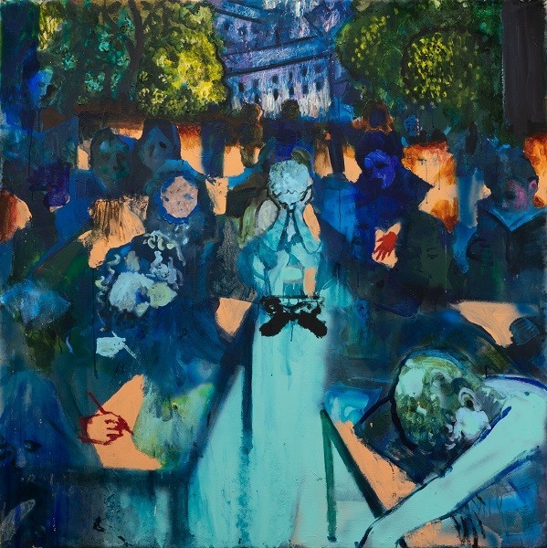 Ran Tenenbaum, End of Day, 2022, Acrylic on canvas, 150.5 x 150