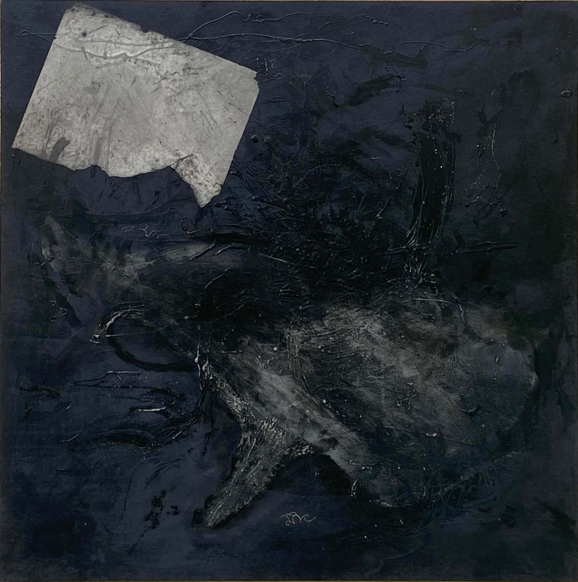 Israel Kabala, Untitled, 2022, Mixed media on board, 60x 60 cm