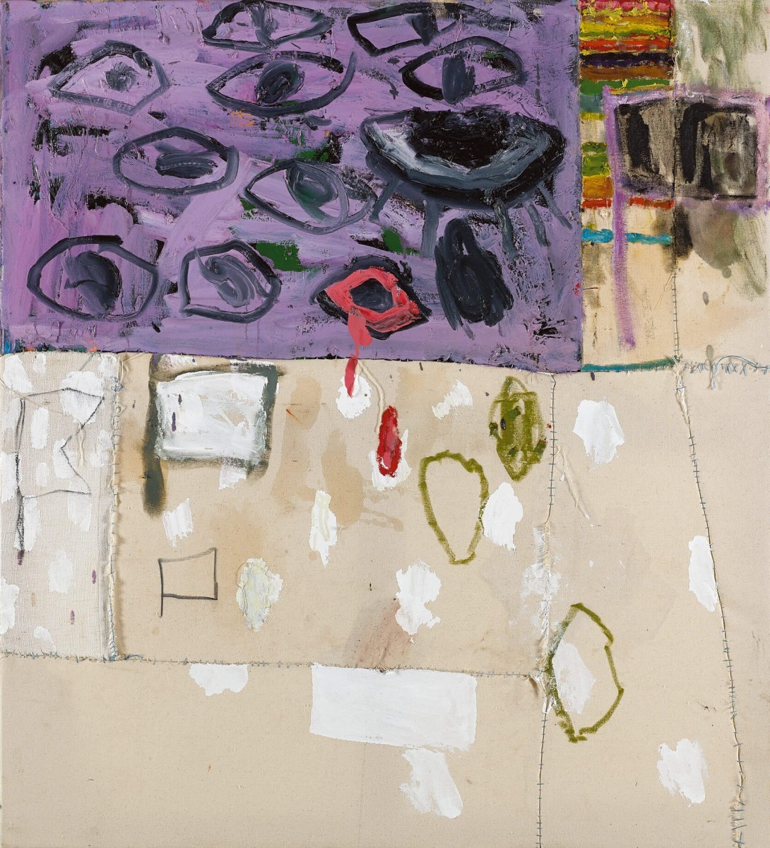 Amit Cabessa, Untitled, 2018,mixed media on canvas 110 x 100 cm