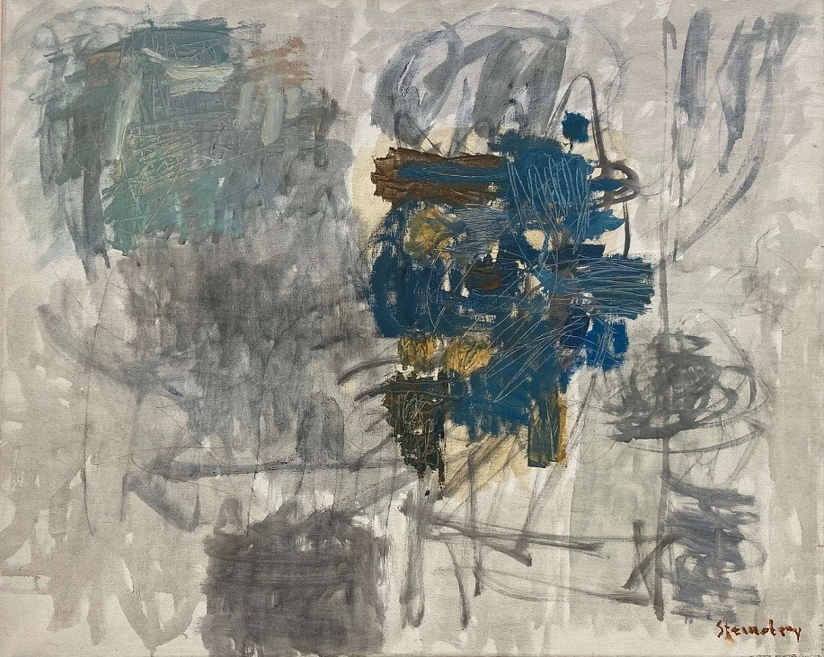 Avigdor Stematsky,Untitled,the 70's ,Oil on canvas 100 x 81