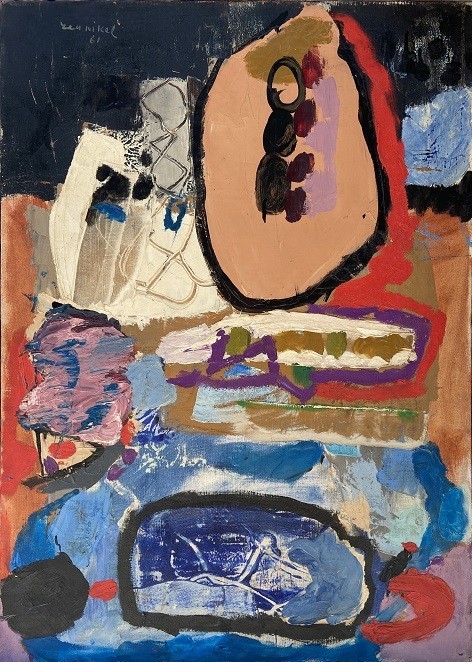 Lea Nikel, Untitled,1961,Oil on canvas 70x50 cm