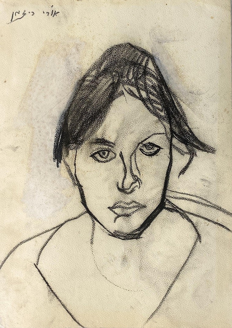 403 - Ori Reisman, Charcoal on paper, 49 x 35 cm