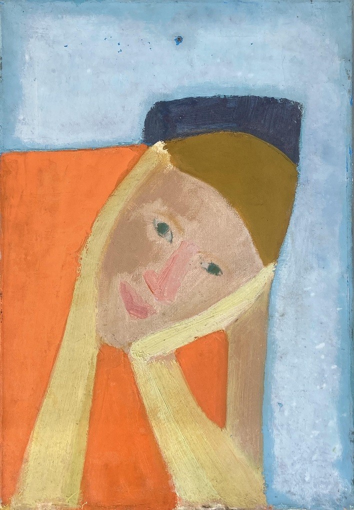 Ori Reisman, Portrait, the 70's, Oil on canvas 55 x 38
