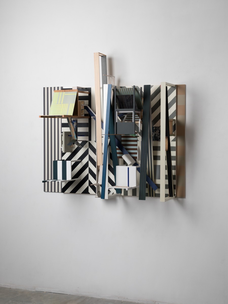Nahum Tevet, Played Twice, 2021,Acrylic and industrial paint on wood and mirrors, 155X151x69cm,